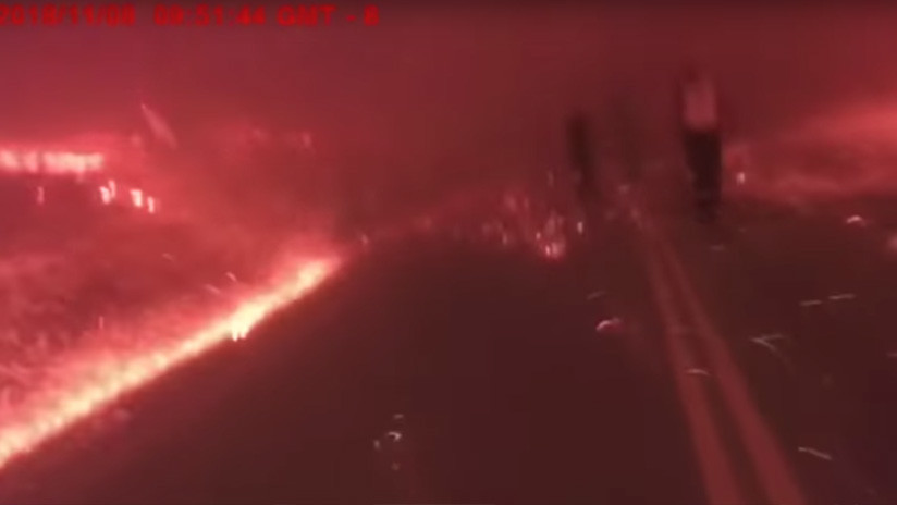 Graban milagrosa evacuación en uno de los incendios de California