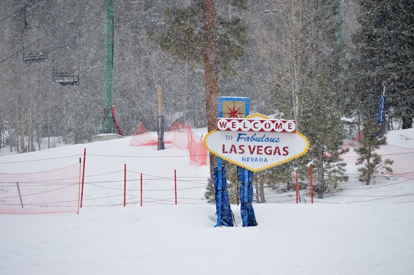 Las Vegas se cubrió de nieve después de diez años