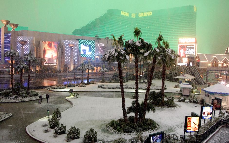 Una tormenta de nieve y lluvia cubrirá nuevamente a Las Vegas