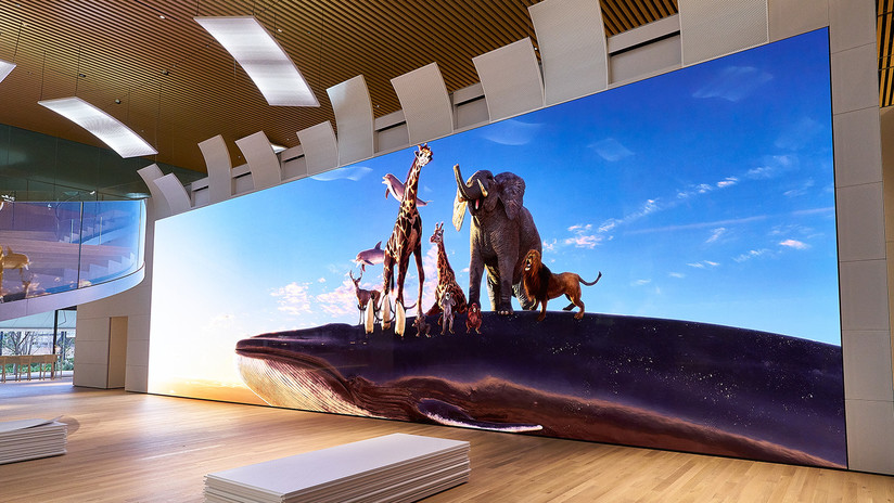 Sony presenta televisor con resolución 16K, más grande que un autobús