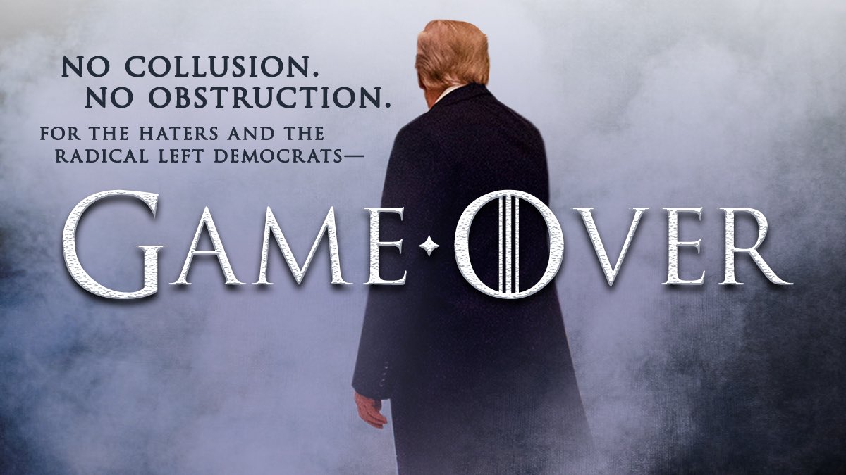 Trump recurre a «Game of Thrones» para celebrar tras informe de trama rusa