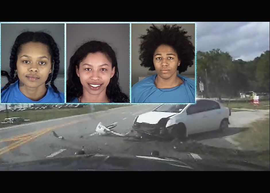 Intensa persecución policial contra tres mujeres desnudas en Florida