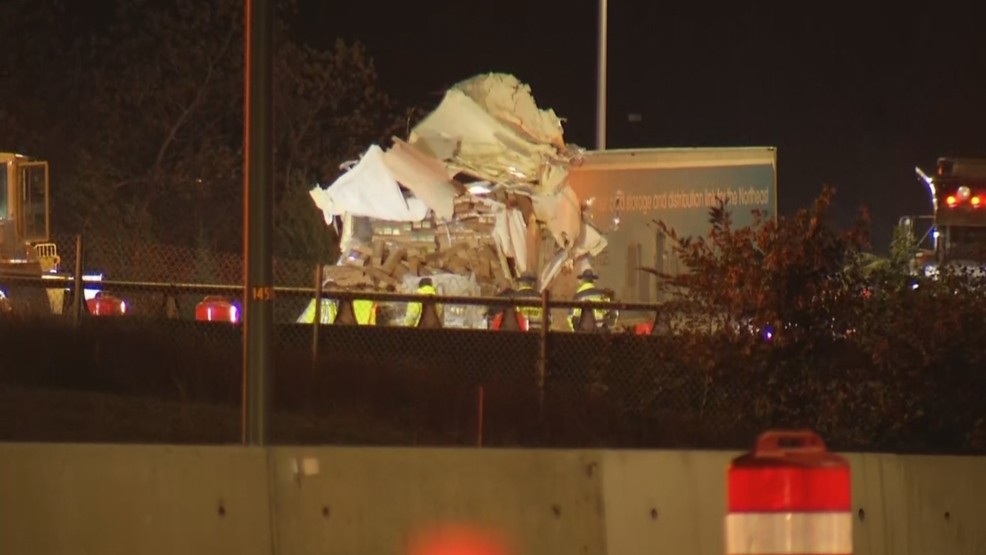 Remolque se derrumba durante accidente en la zona de construcción I-295