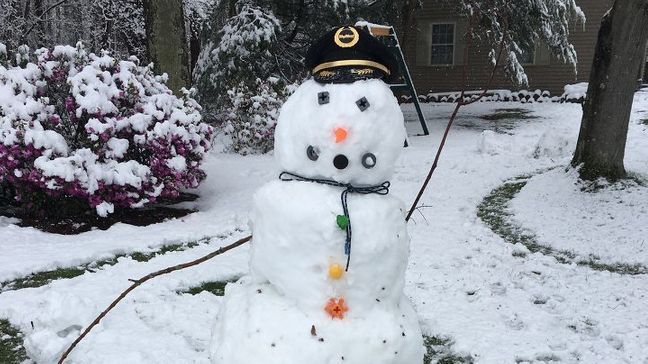 La nieve cayó en distintas partes del sur de New England