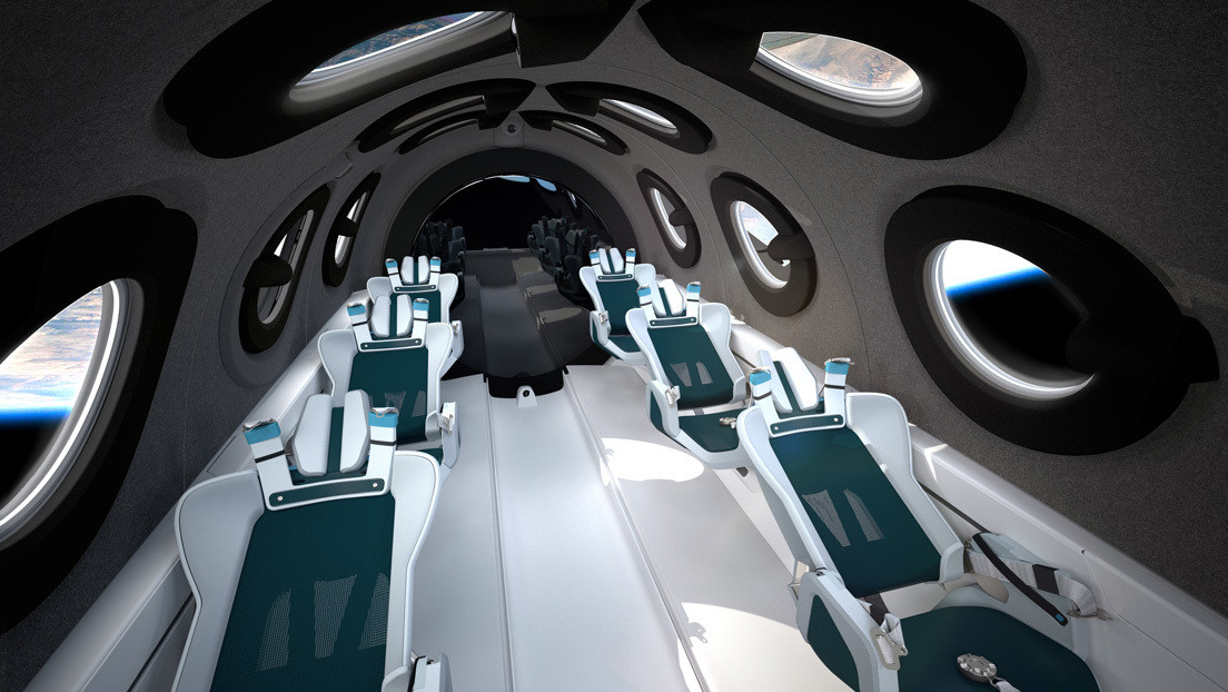 Virgin Galactic revela el interior de la nave que llevará turistas al espacio