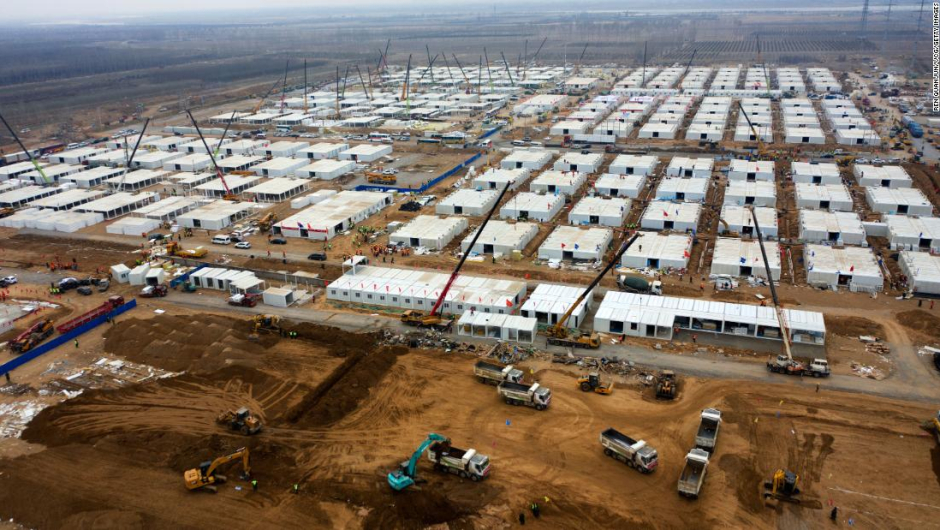 China construye un campo de cuarentena de covid-19 para 4.000 personas