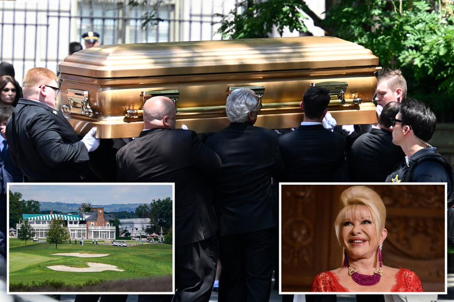 Donald Trump y sus hijos despiden a Ivana Trump en un funeral en NY