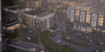¿Cuál es la situación del emplazamiento del Newport Grand Casino?