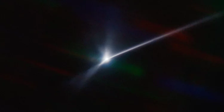 El rastro de escombros del asteroide golpeado tiene más de 10.000 kilómetros de longitud