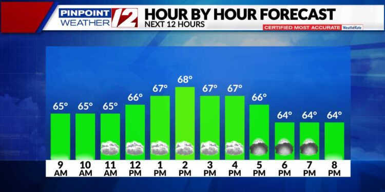 Alerta meteorológica: niebla densa, chubascos hoy; la mayoría por la mañana