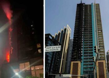 Un incendio en un edificio del centro de Dubai