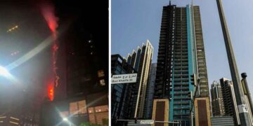 Un incendio en un edificio del centro de Dubai