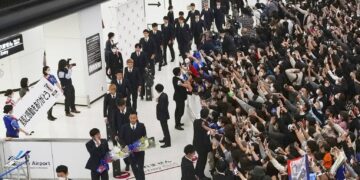 Japón fue recibido en su país, como un grupo de héroes