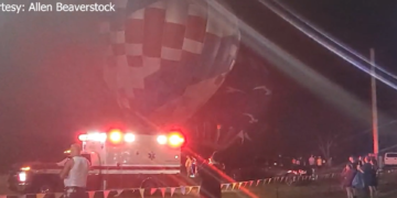 Un hombre cae de un globo aerostático en Connecticut