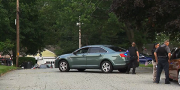 Gran presencia policial frente a una casa de Warwick
